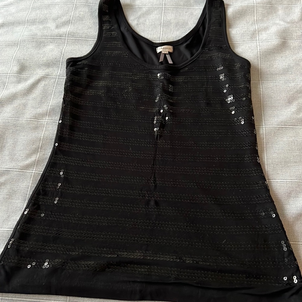 Black sequins top